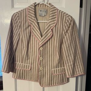 Tan Worth Cropped Blazer